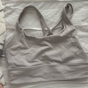 lululemon athletica Seamless Crossback Sports Bra — Light Taupe